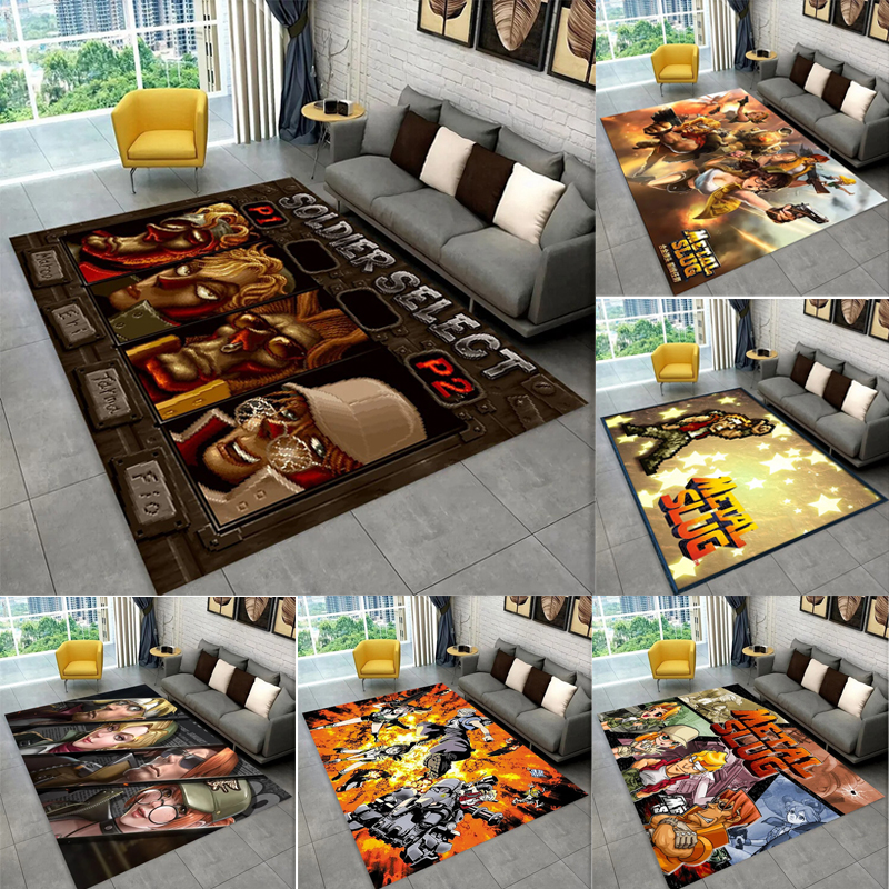 Retro Gaming Rug - Classic Retro Game Metal Slug Bedroom