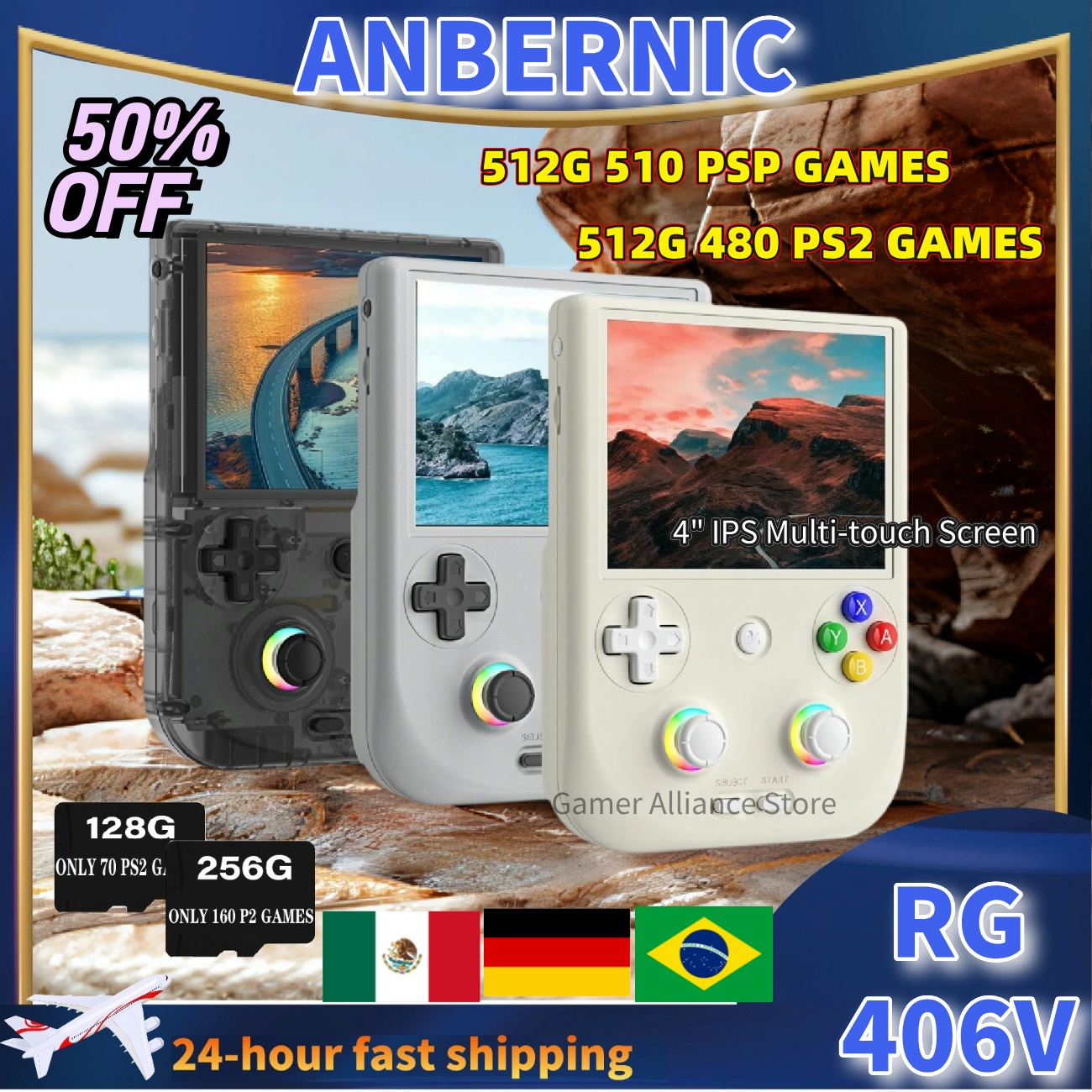 Retro Gaming Console Lego - ANBERNIC RG406V RG 406V Retro Handheld