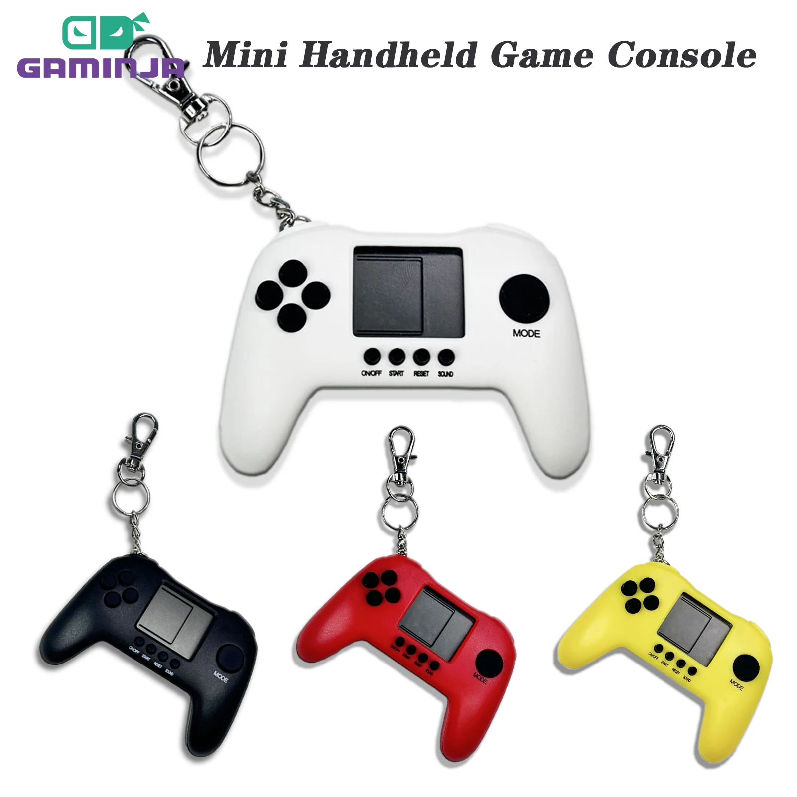 Retro Gaming Keychain - GAMINJA GC61 Mini Handheld Game Players