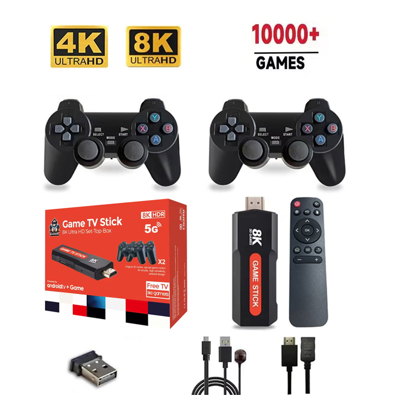 Retro Gaming Emulator Console - X2 Game Stick HD 4K 8K