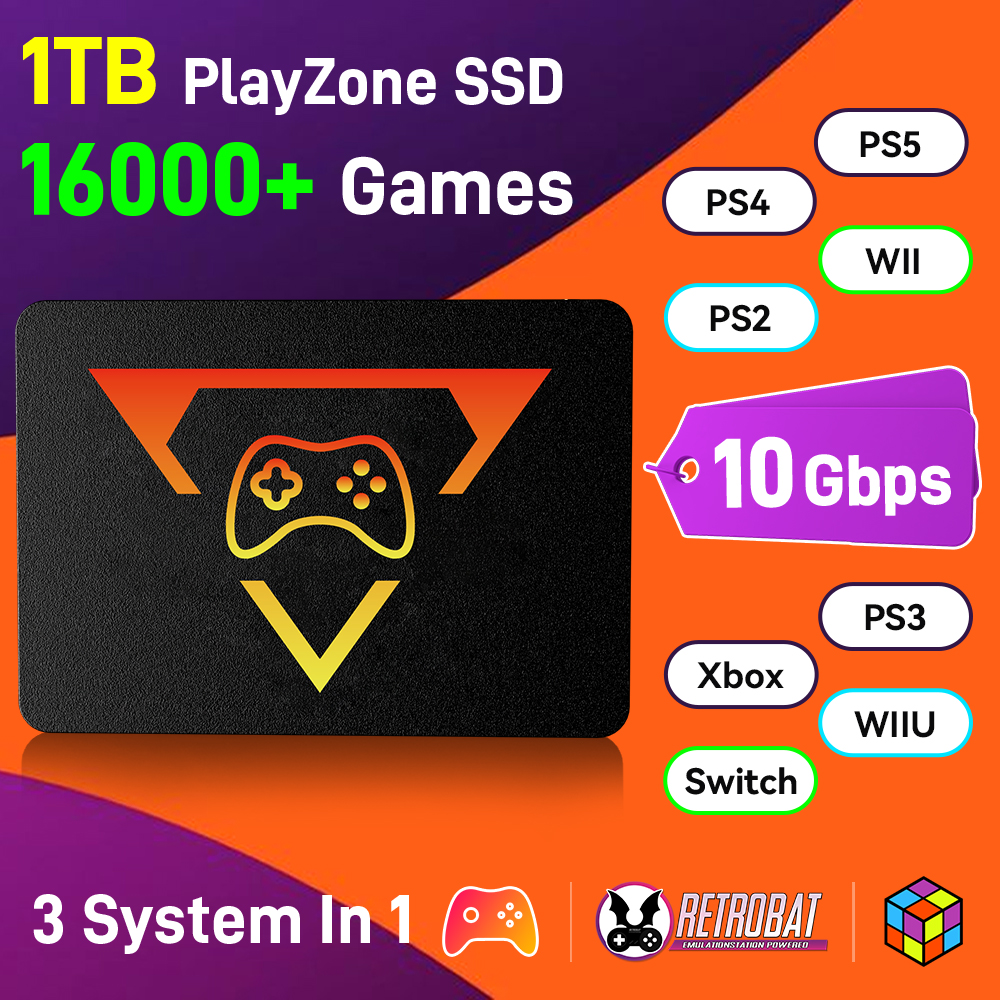 Retro Gaming Play Zone - Portable Retro Game SSD PlayZone 1TB