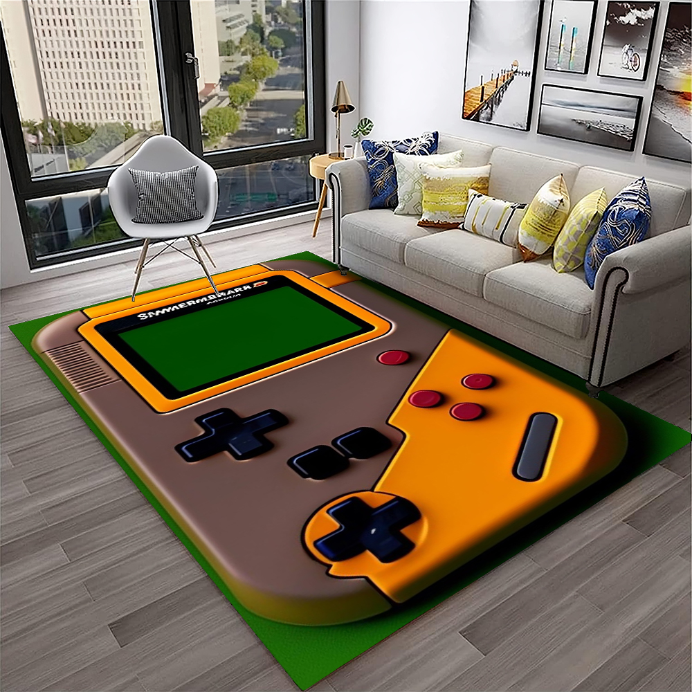 Retro Gaming Rug - Retro Video Game Console Design Area