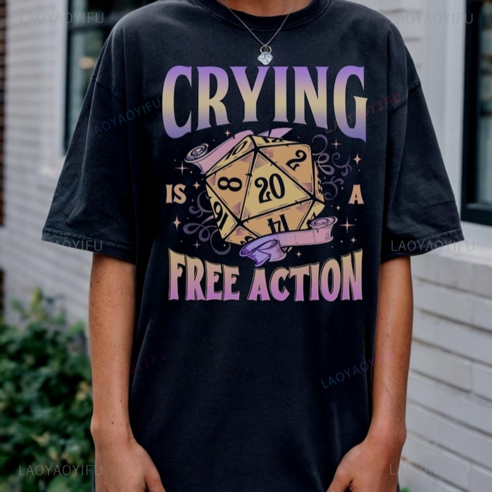 Funny DnD Crying Is A Free Act - Retro Gaming Fun recensione e prezzo