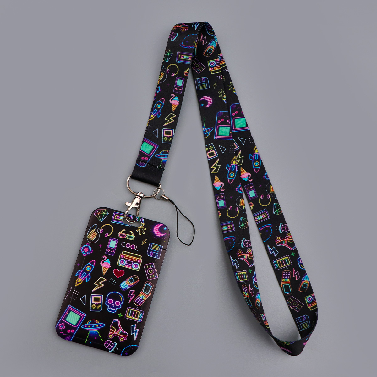 Neon 90s Retro Arcade Lanyard  - Retro Gaming Keychain recensione e prezzo
