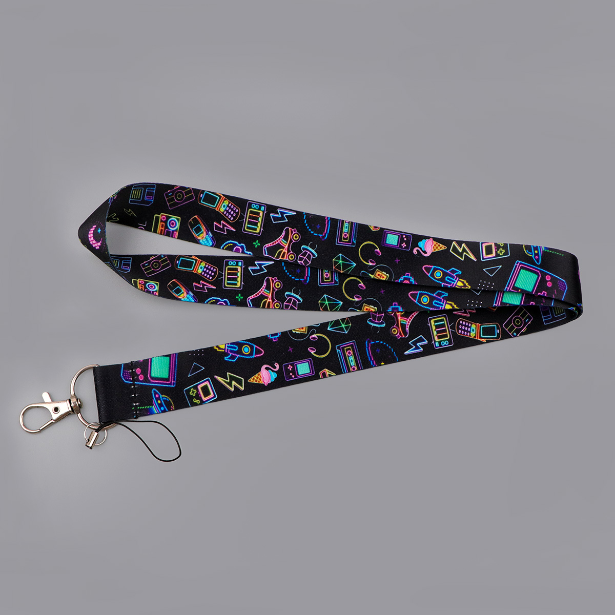 Neon 90s Retro Arcade Lanyard  - Retro Gaming Keychain recensione e prezzo
