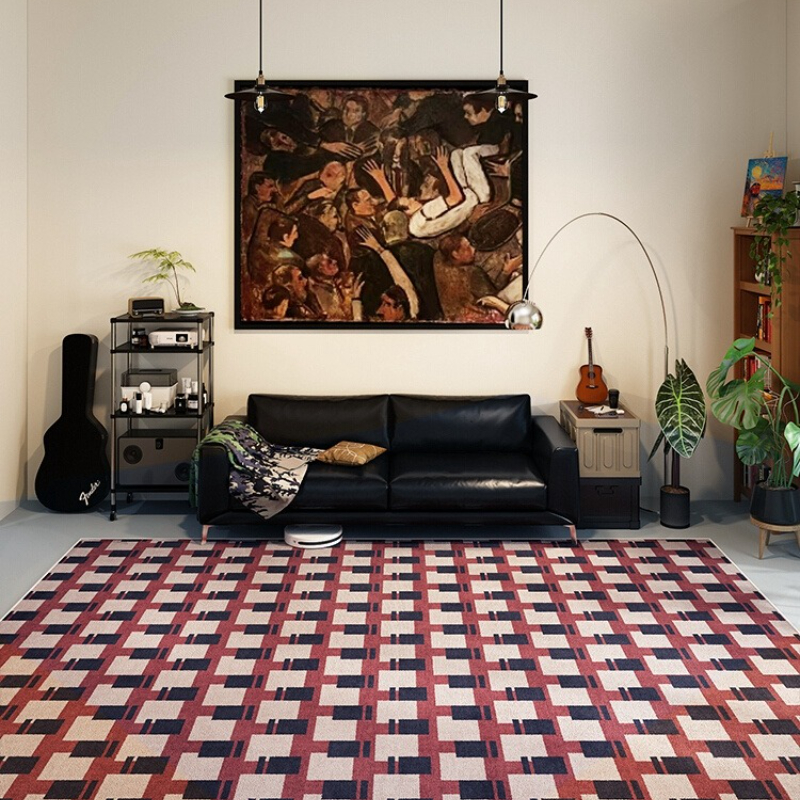 Retro Plaid Living Room Decora - Retro Gaming Rug recensione e prezzo