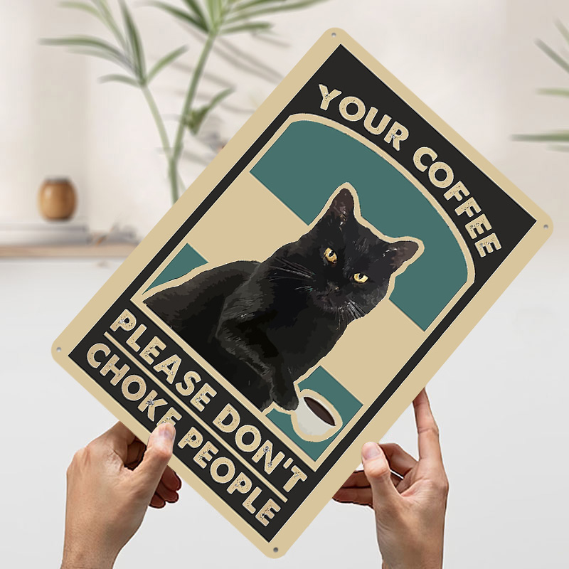 Black Cat Coffee Warning Print - Retro Gaming At recensione e prezzo