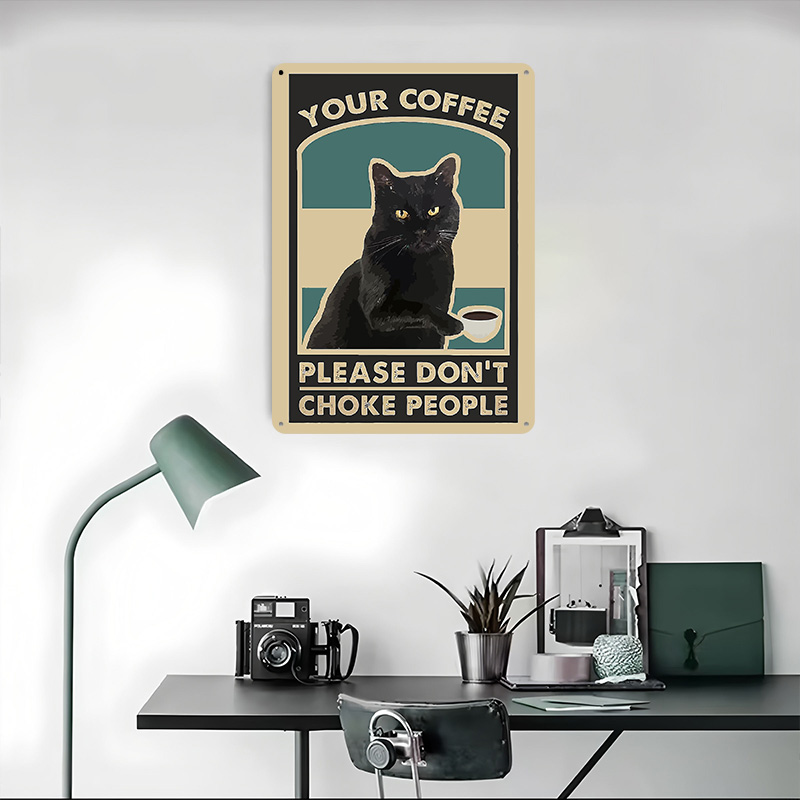 Black Cat Coffee Warning Print - Retro Gaming At recensione e prezzo