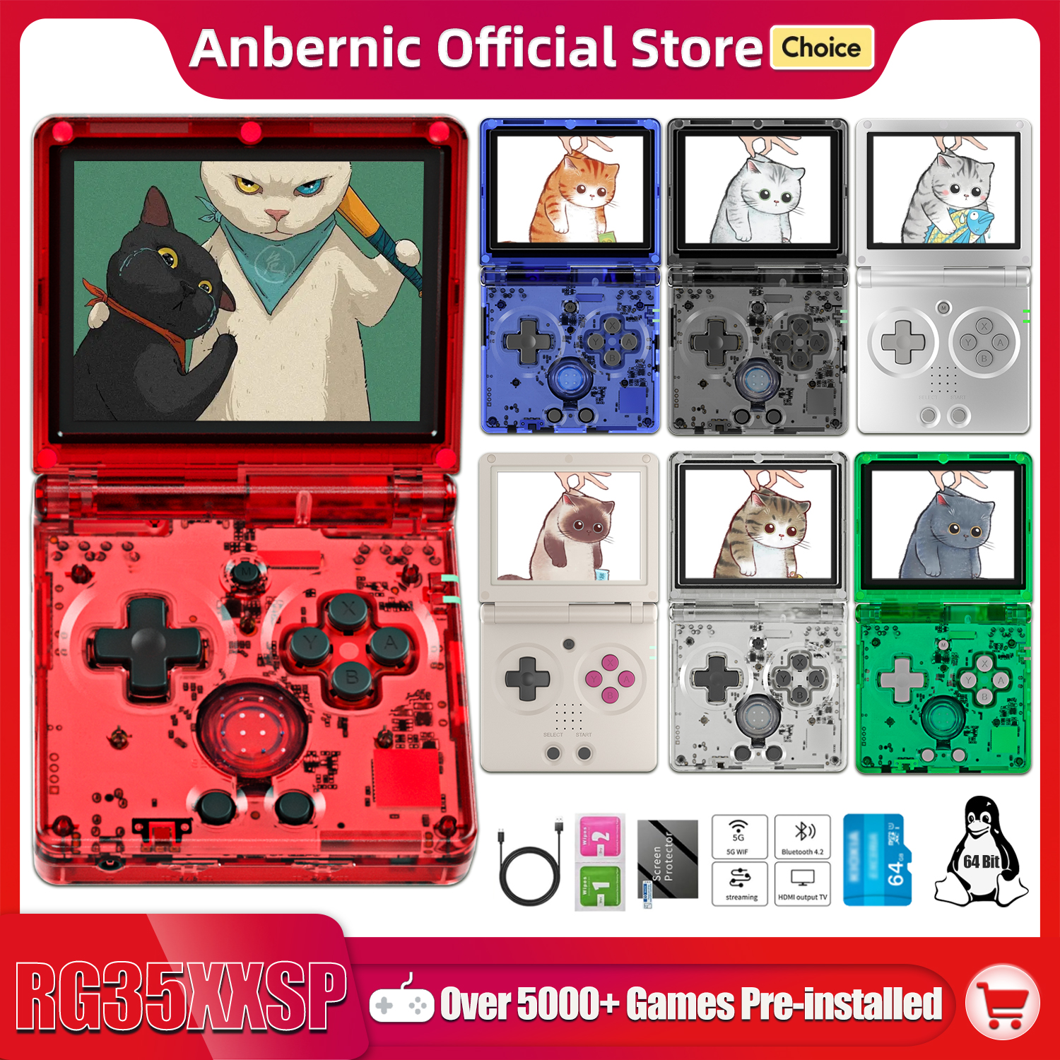 Anbernic NEW RG35XXSP Flip Han - Retro Gaming Console Lego recensione e prezzo