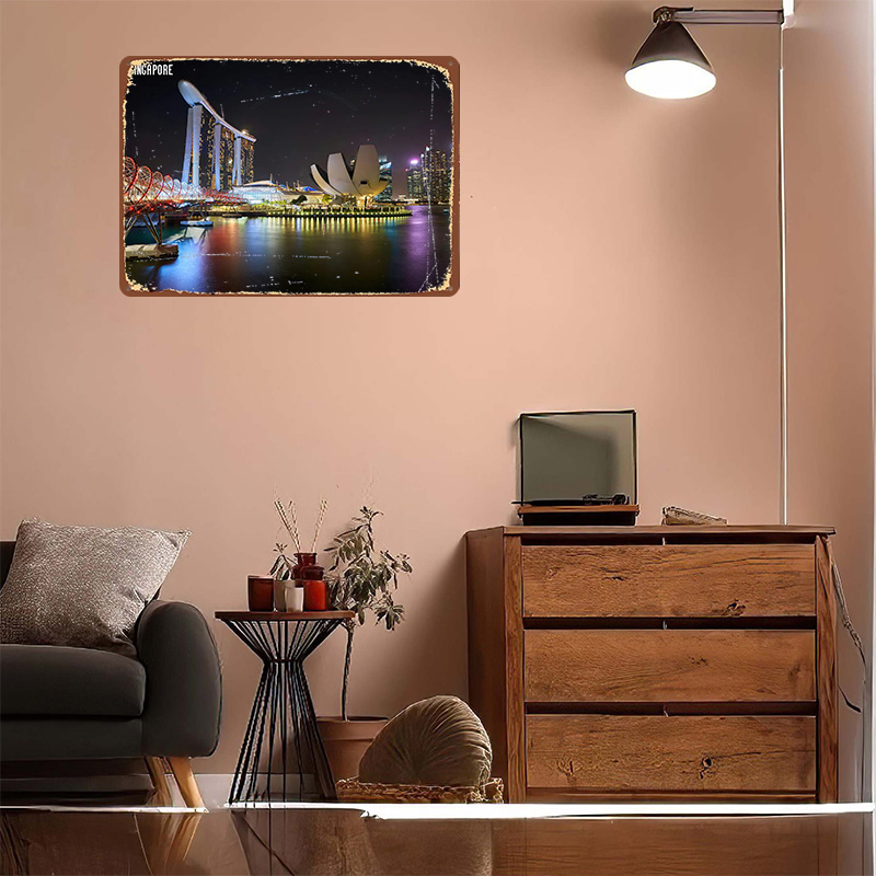 Singapore Skyline At Night Pos - Retro Gaming At recensione e prezzo