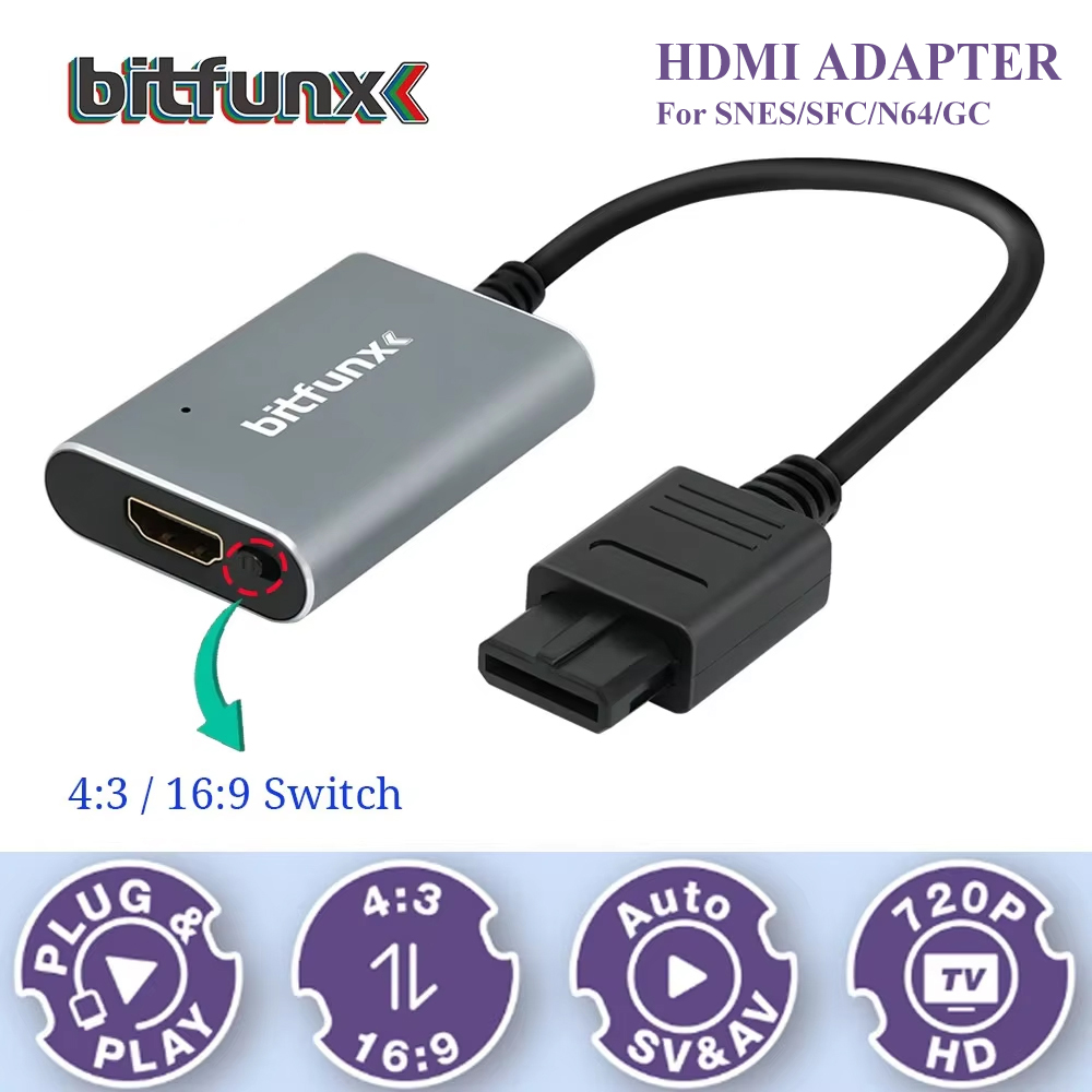 Bitfunx 720P Svideo / AV To HD - Retro Gaming Fun recensione e prezzo