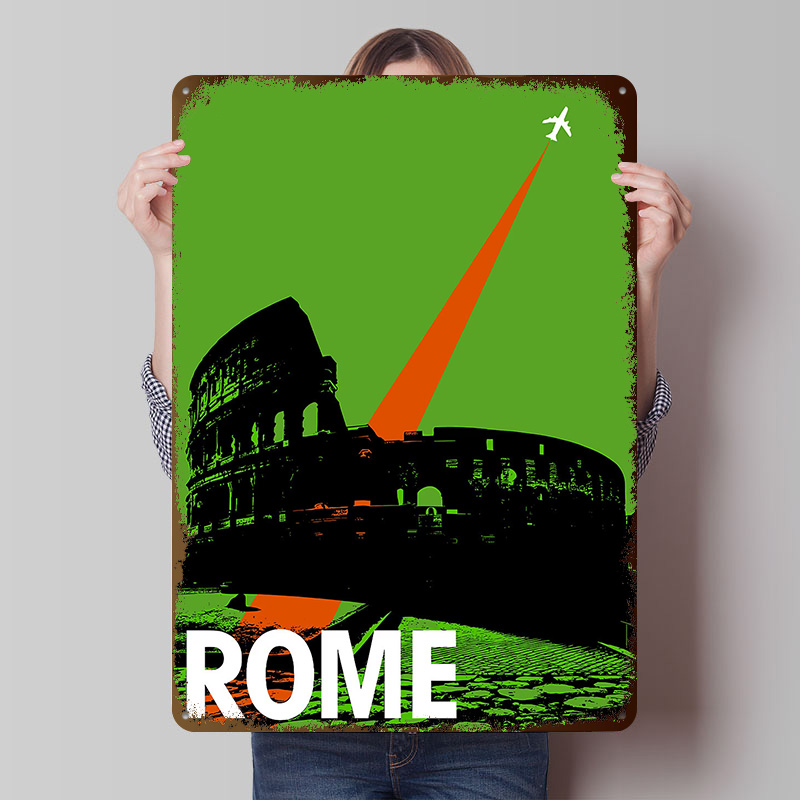 Rome Travel Metal Poster Custo - Retro Gaming At recensione e prezzo