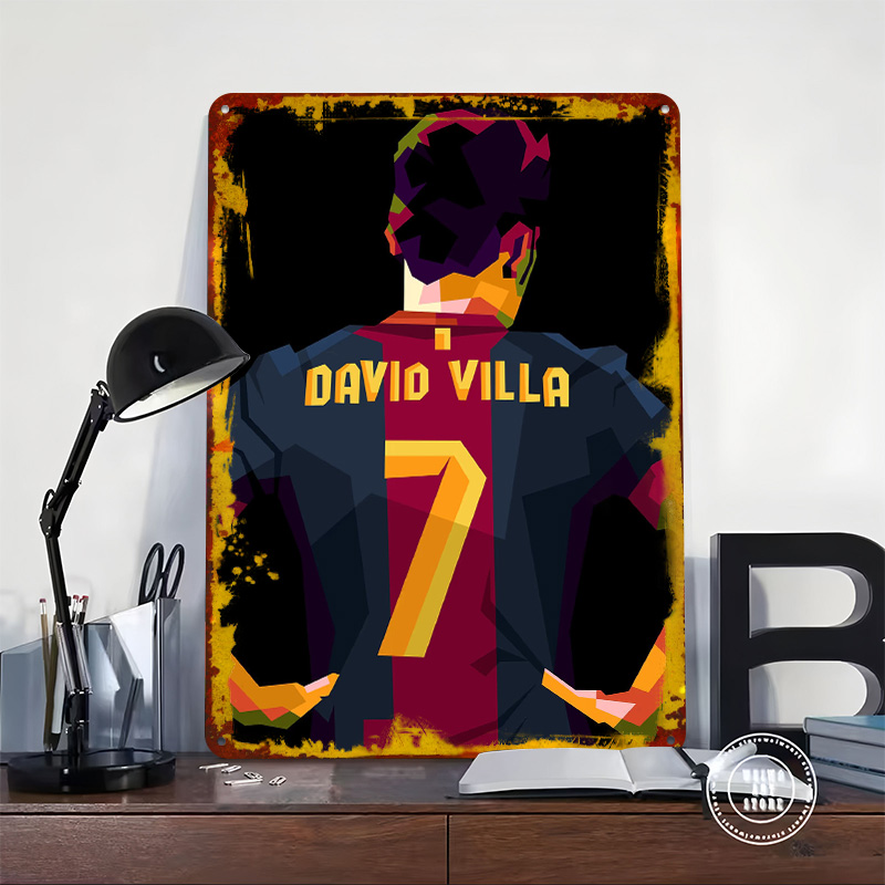 David Villa Tinplate Poster Cu - Retro Gaming At recensione e prezzo