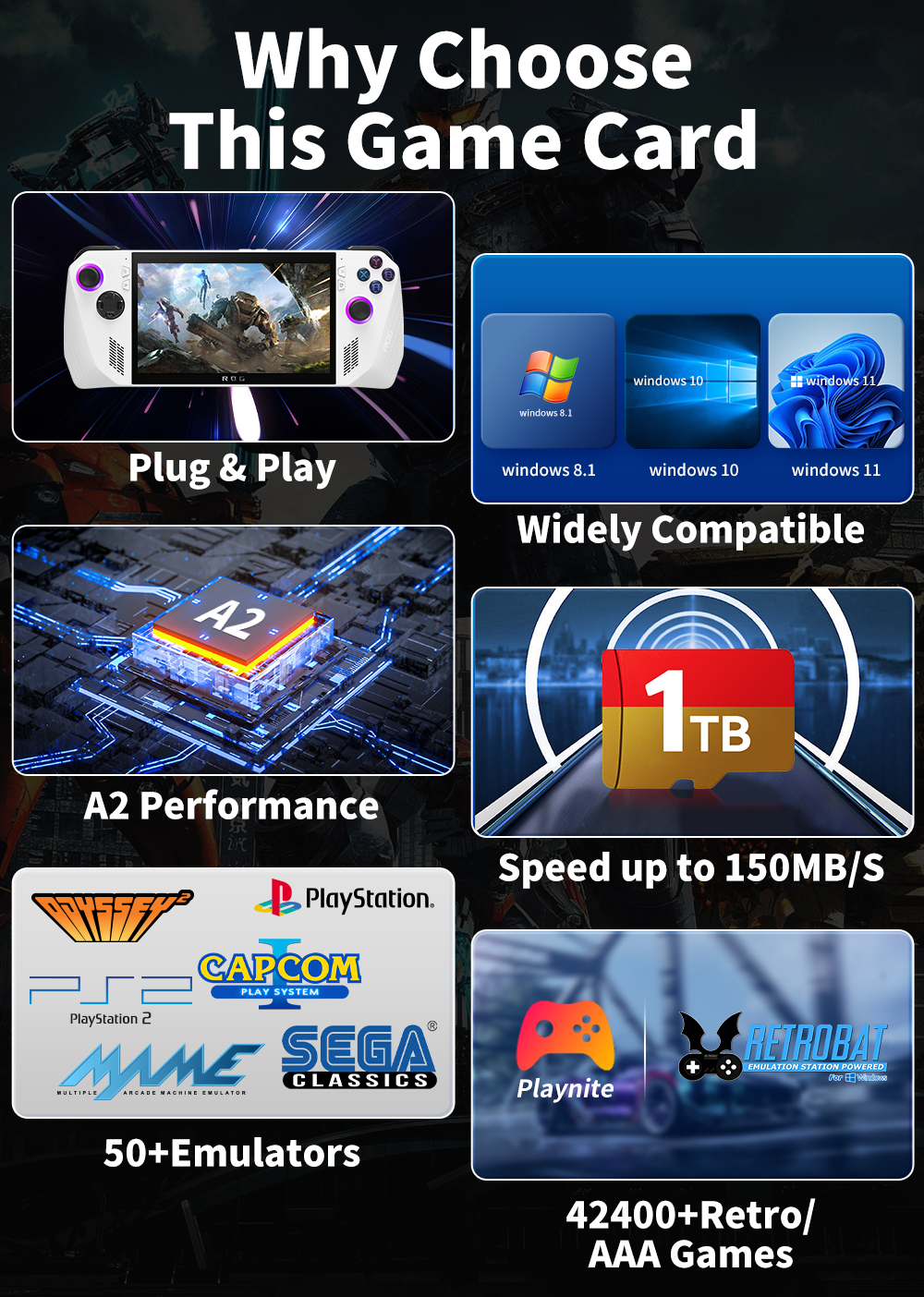 Game TF Card for ROG ALLY/Rog  - Retro Gaming Play Zone recensione e prezzo