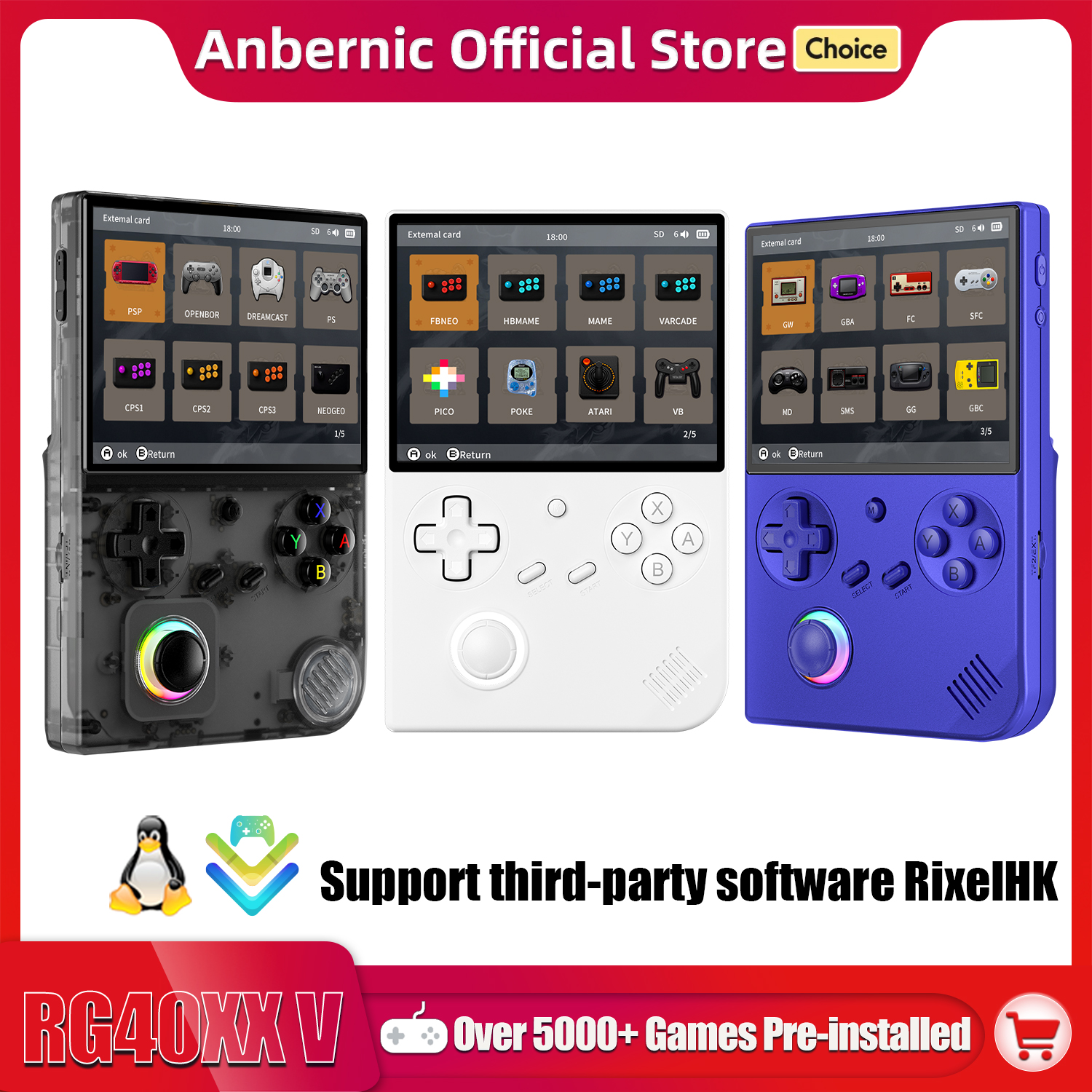 Anbernic RG 40XXV 64 Bit Linux - Retro Gaming Console Lego recensione e prezzo