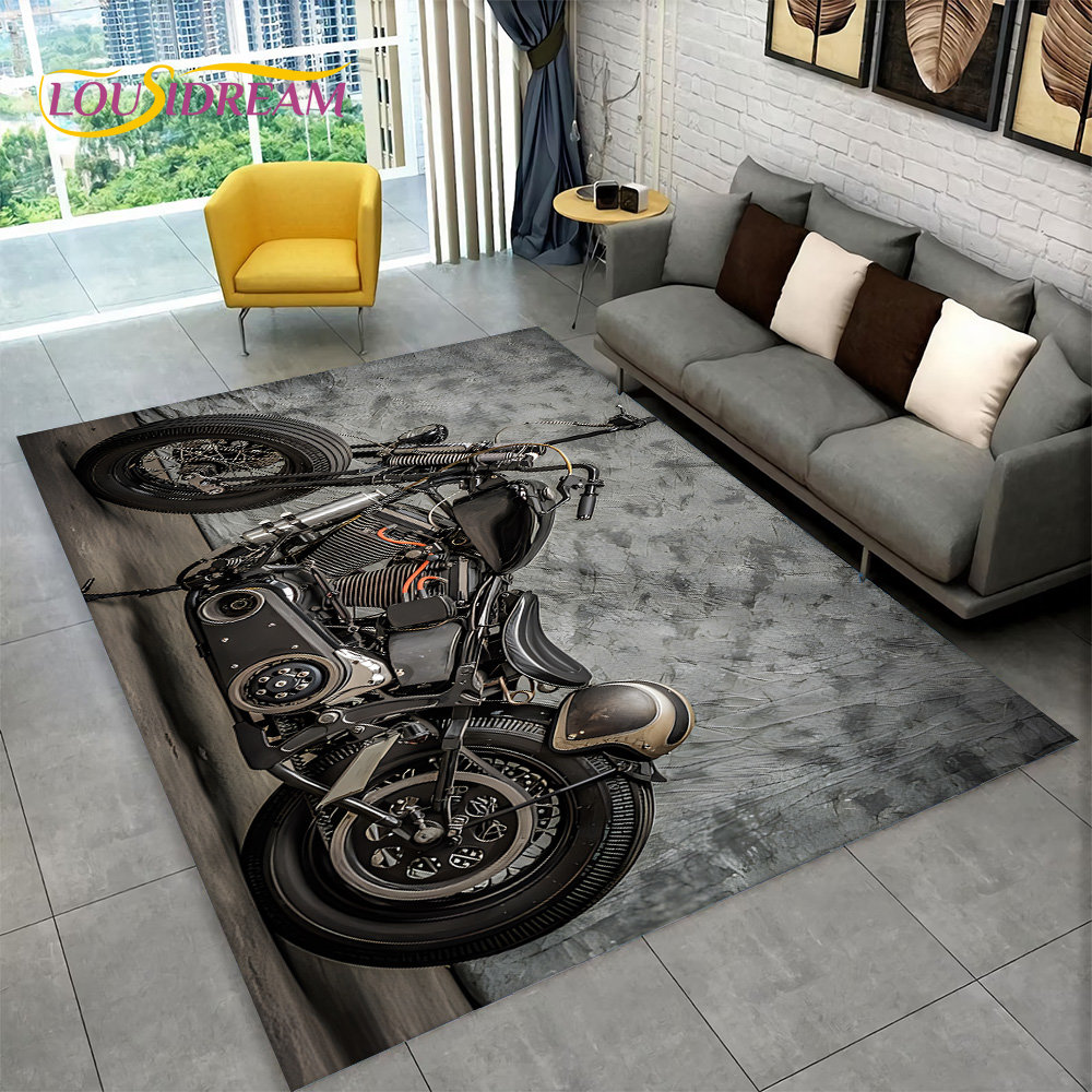 3D Retro Vintage Motorcycle Ar - Retro Gaming Rug recensione e prezzo