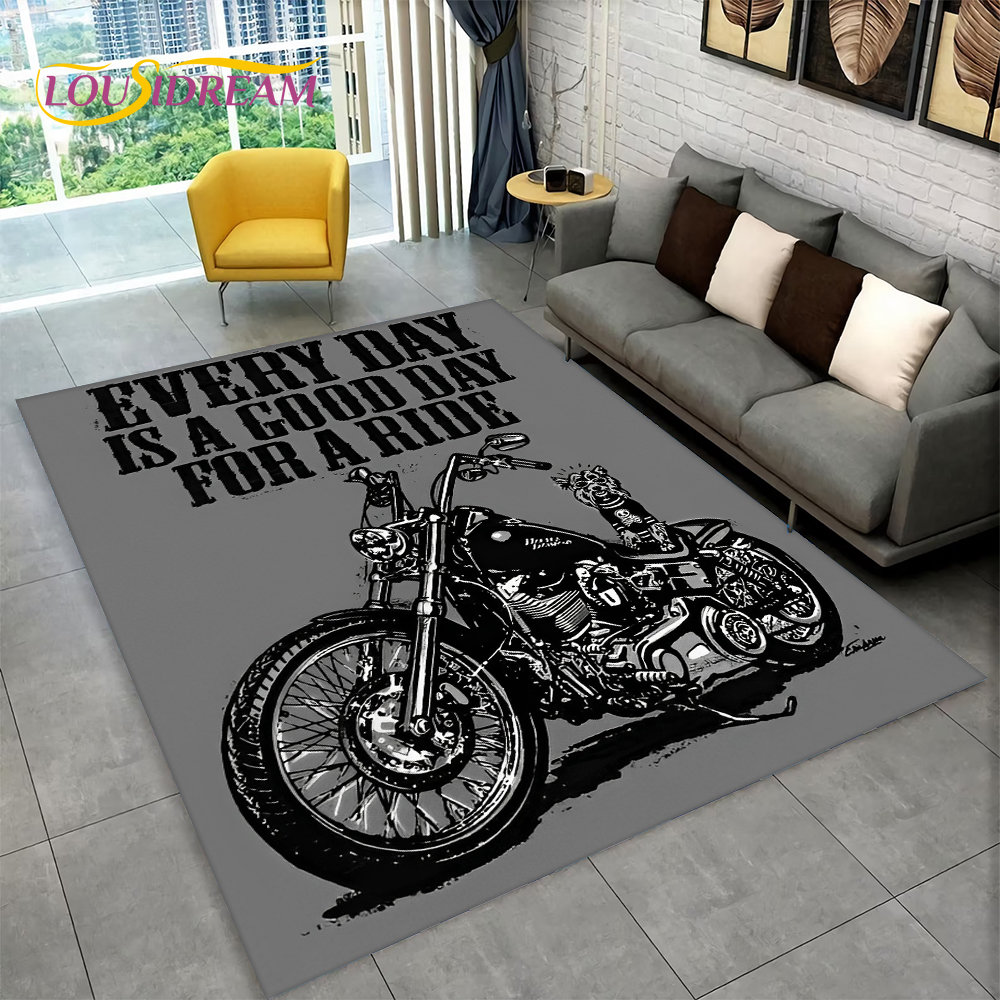 3D Retro Vintage Motorcycle Ar - Retro Gaming Rug recensione e prezzo