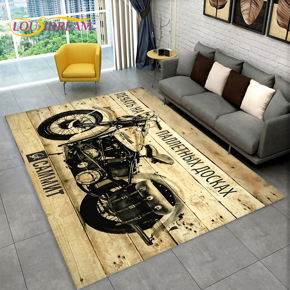 3D Retro Vintage Motorcycle Ar - Retro Gaming Rug recensione e prezzo