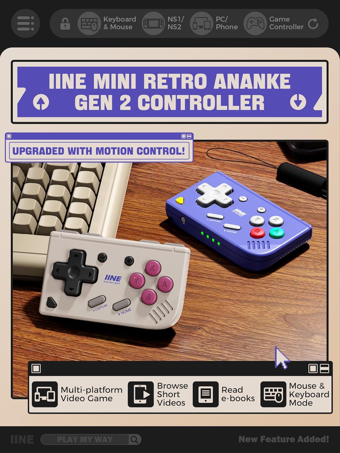 Mini Retro Game Controller,Poc - Retro Gaming Keychain recensione e prezzo