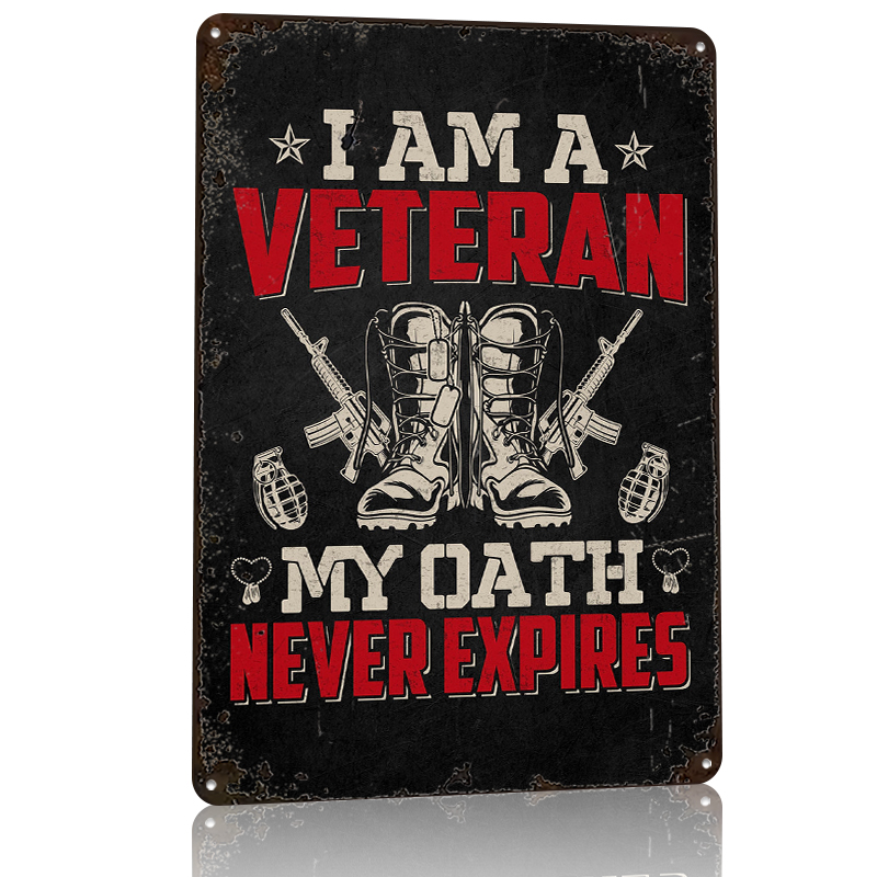 Veteran Military Quote Metal P - Retro Gaming At recensione e prezzo