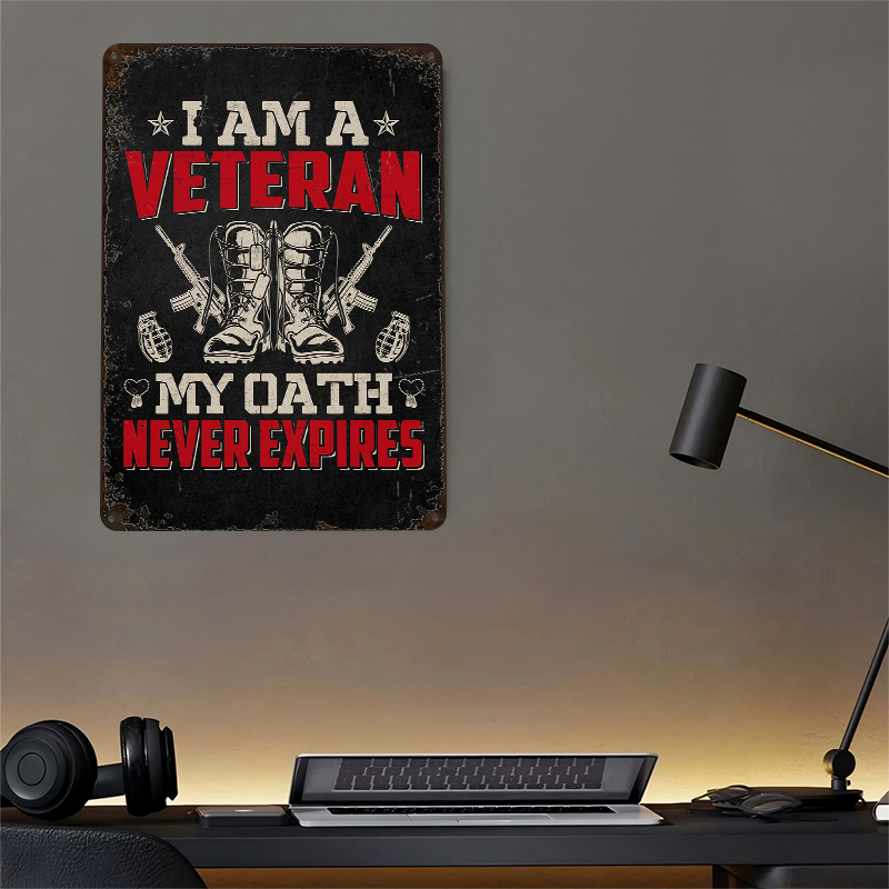 Veteran Military Quote Metal P - Retro Gaming At recensione e prezzo