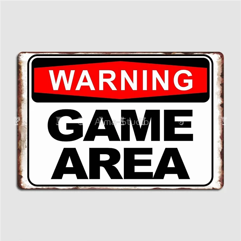 WARNING GAME AREA Retro Metal  - Retro Gaming Us recensione e prezzo