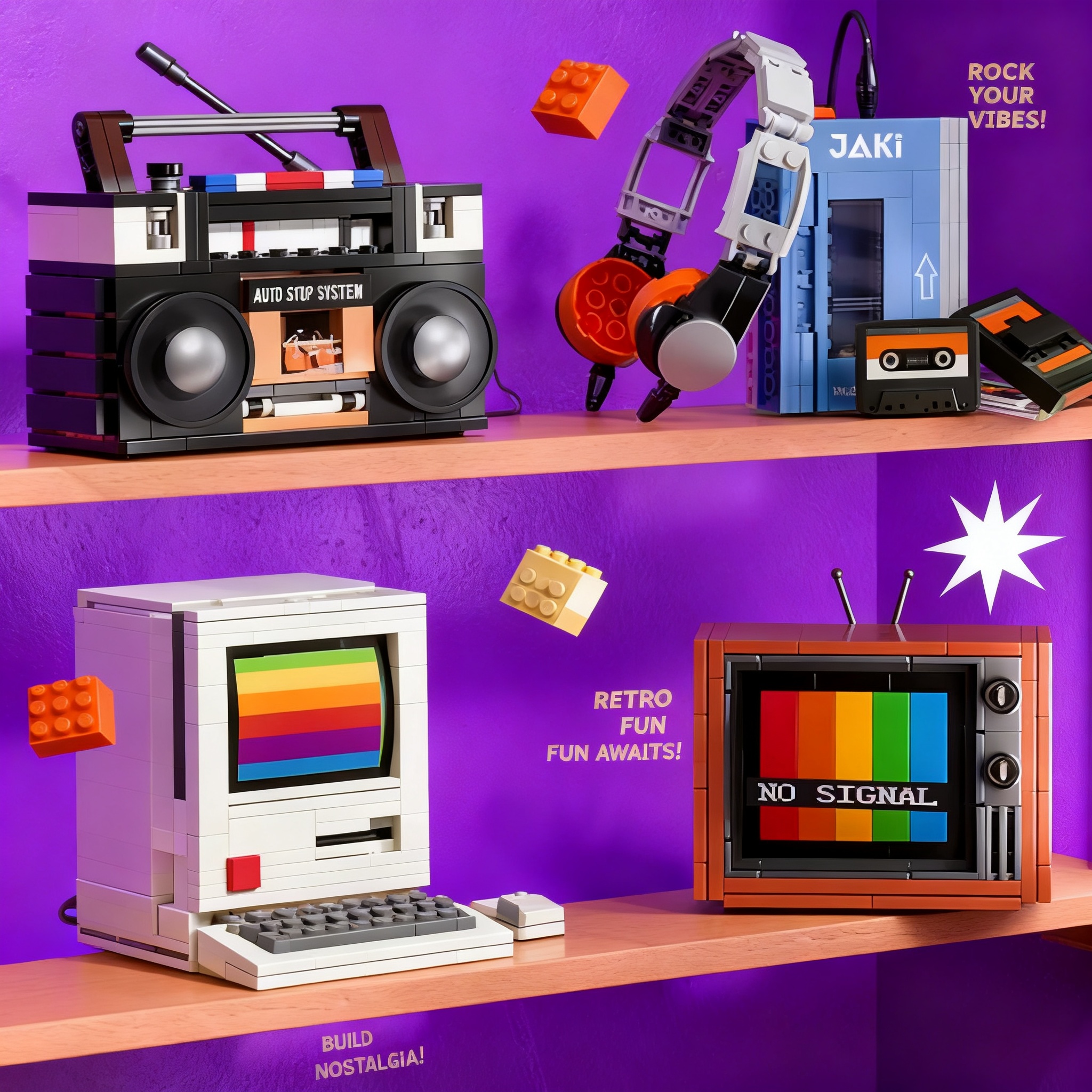 Retro DIY Building Blocks TV R - Retro Gaming Fun recensione e prezzo