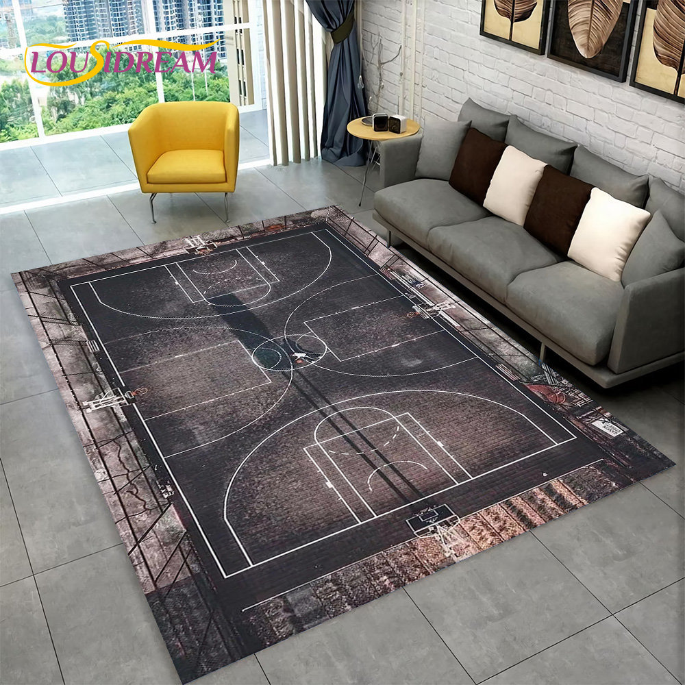 3D Basketball Cour Cartoon Are - Retro Gaming Rug recensione e prezzo