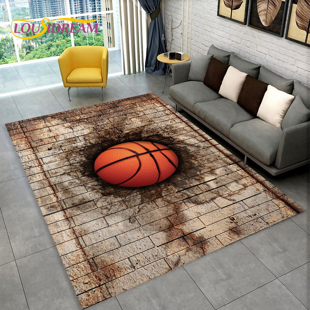 3D Basketball Cour Cartoon Are - Retro Gaming Rug recensione e prezzo