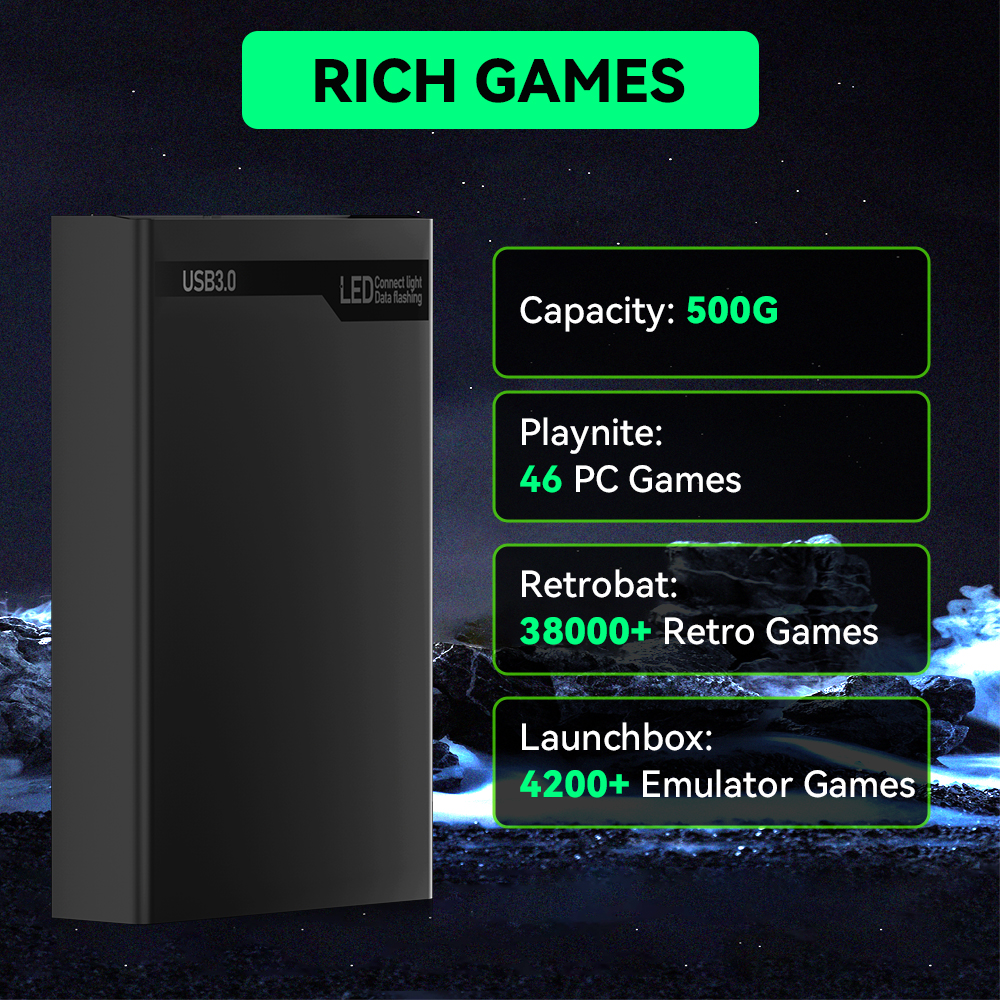 MIX500G Game Hard Drive With 3 - Retro Gaming Emulator Console recensione e prezzo