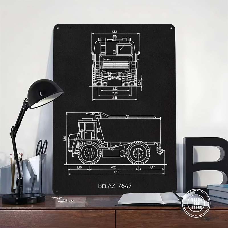 BelAZ 7647 Metal Poster Wall A - Retro Gaming At recensione e prezzo